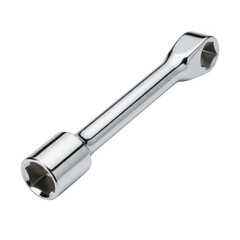 Chrome socket wrench extension tool isolated on transparent background
