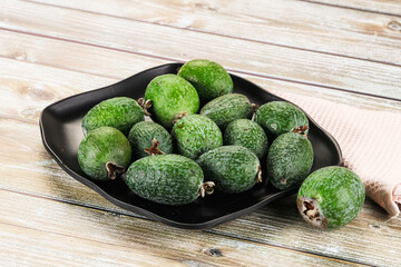 Sweet ripe juicyfruit feijoa