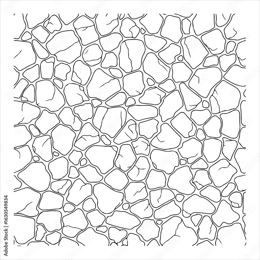 Poster abstract geometric pattern with irregular polygonal shapes and thin outlines