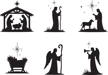 Celebrate Christmas with these elegant Nativity scene graphics