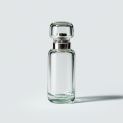 Glass decanter, studio shot, light background, minimalist design, home decor