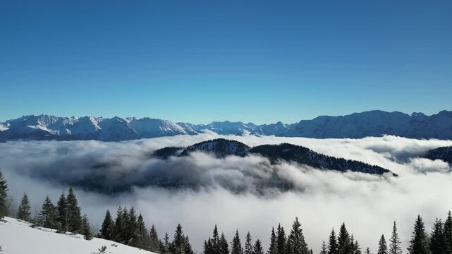 Snowy Alpine Panorama in Bavaria (January 2024, 4K, captured with DJI Mini 3 Pro)