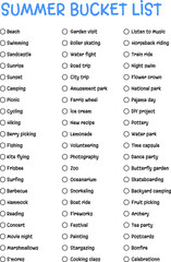 Summer checklist for kids with fun activity ideas. Things to Do This Summer.  Summer Bucket List.