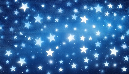 a blue star studded background full of white stars