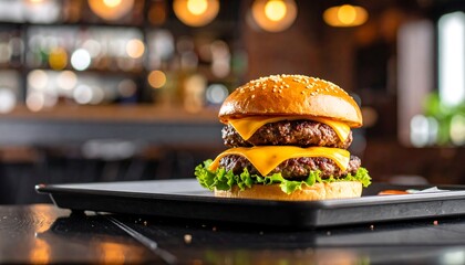 Delicious double cheeseburger (3)