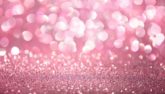 soft pink bokeh glitter texture with glowing sparkles for elegant background web design branding print or luxury packaging