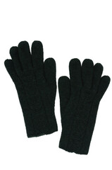 Woolen gloves isolated on white background. Female winter gloves.