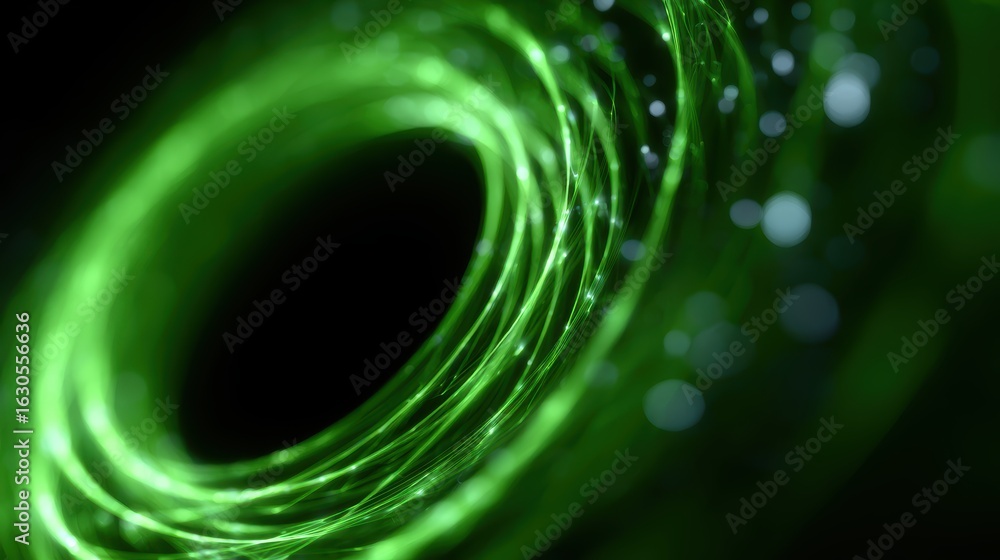 Aufkleber abstract background: fluid light patterns forming a dynamic representation of a circular economy mod