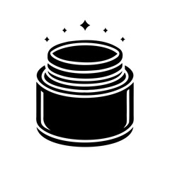 Glow Enhancing Face Cream Jar With Sparkle Effect Clean Beauty Product Icon