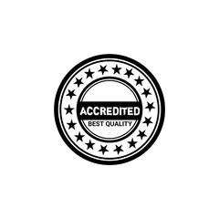 Accredited Stamp Text – White Grunge Label Transparent PNG