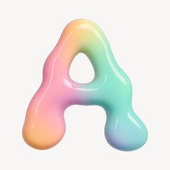 Fototapeta premium Colorful glossy alphabet letter