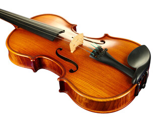 Fototapeta premium A Meticulously Crafted Wooden Violin – Artisan Instrument