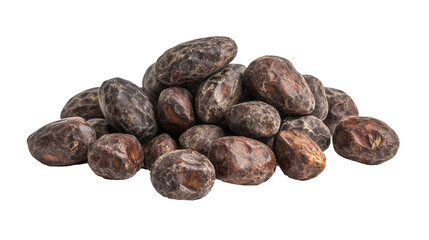 Obraz premium Photo of shea nuts, isolated on white background - png
