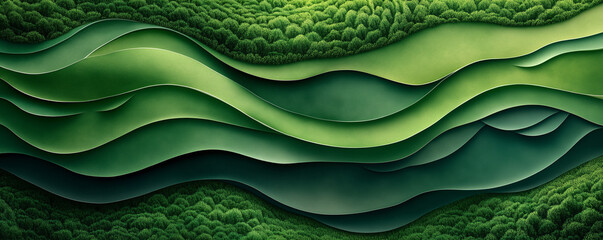 Abstract Green Waves