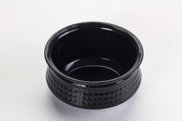 Indian metallic empty clean bowl isolated