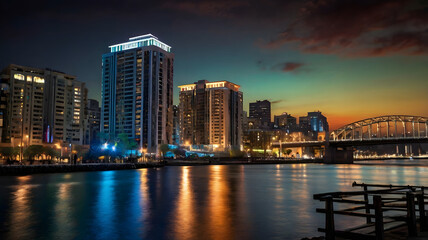 Obraz premium sydney skyline at night