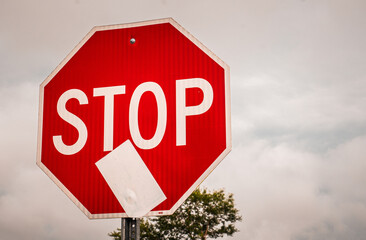 stop sign on the road
