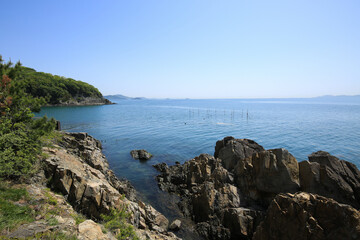 兵庫県赤穂市　赤穂御崎遊歩道からの風景