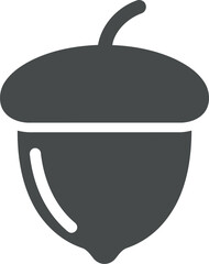 Simple acorn icon minimalist autumn seed graphic
