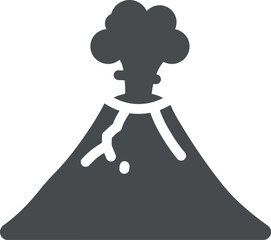 Volcano eruption icon