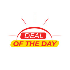 Deal of the Day marketing badge isolated on white background