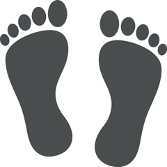 Footprints icon simple clean vector graphic