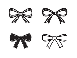 Minimalistic ribbon illustrations in clean vector format