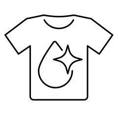 washing clothes line vector icon