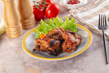 Hot Grilled chicken thigh barbecues
