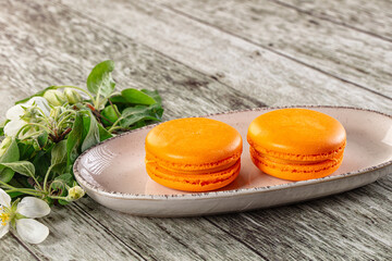 Sweet almond cookies orange macaroons