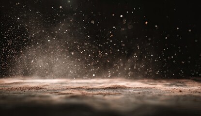 Dark background with light, dust, and particles