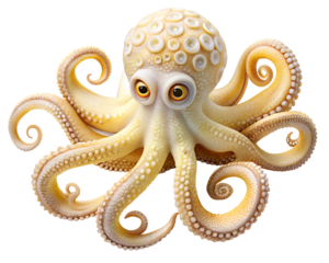 octopus on black isolated on white background. PNG Transparent file type with high definition quality And vibrant color grading Available.