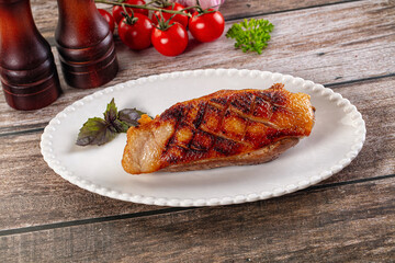Roasted duck breast fillet meat