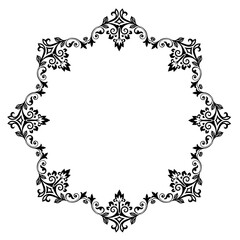 Vintage Ornamental Frame – Elegant Black Border, JPG, 300 DPI 