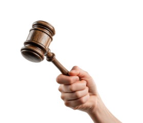 Courtroom verdict action judicial legal scene justice isolated on transparent background, png