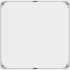 Vintage Ornamental Frame – Elegant Black Border, JPG, 300 DPI 