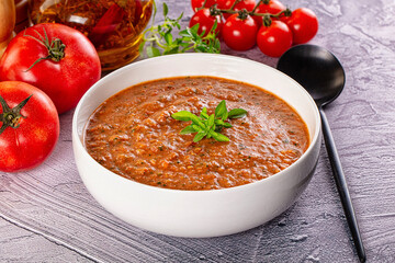 Gazpacho - cold Spanish tomato soup