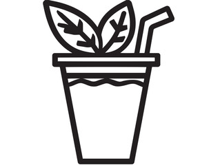 Festive hibiscus sorrel drink icon in clean vector