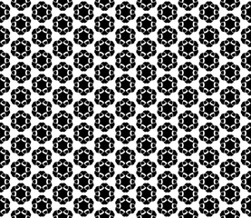 Black and white seamless abstract pattern. Background and backdrop. Grayscale ornamental design.