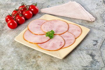 Delicous pork carbonate slices snack
