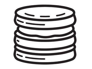 Delicious southern biscuits icon in clean vector style
