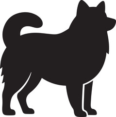 Elegant akbash dog silhouette vector art for design projects