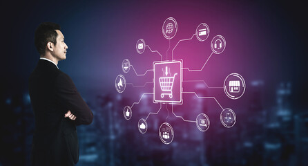 Omni-channel marketing and online shopping strategies, cross-platform customer experience, brand unification, and integrated marketing communication across digital channels. Spline