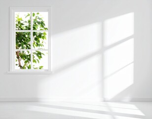 Fototapeta premium empty room with window and green grass