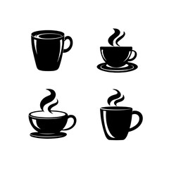 Obraz premium Coffee cup collection with artistic shapes for beverages and enjoyment.