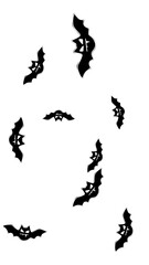 spooky halloween bats on transparent background