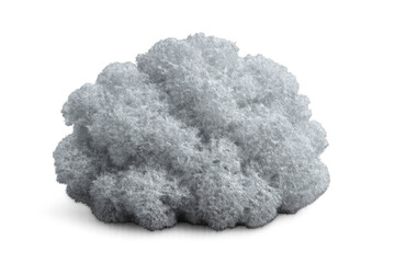 Soft, fluffy gray cloud isolated on a transparent background, perfect for adding a touch of whimsy to any project