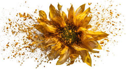 yellow flower isolated on white background