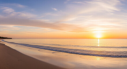 Fototapeta premium Seaside Sunset Serenity