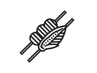 Crisp doubles dish design in minimal vector art